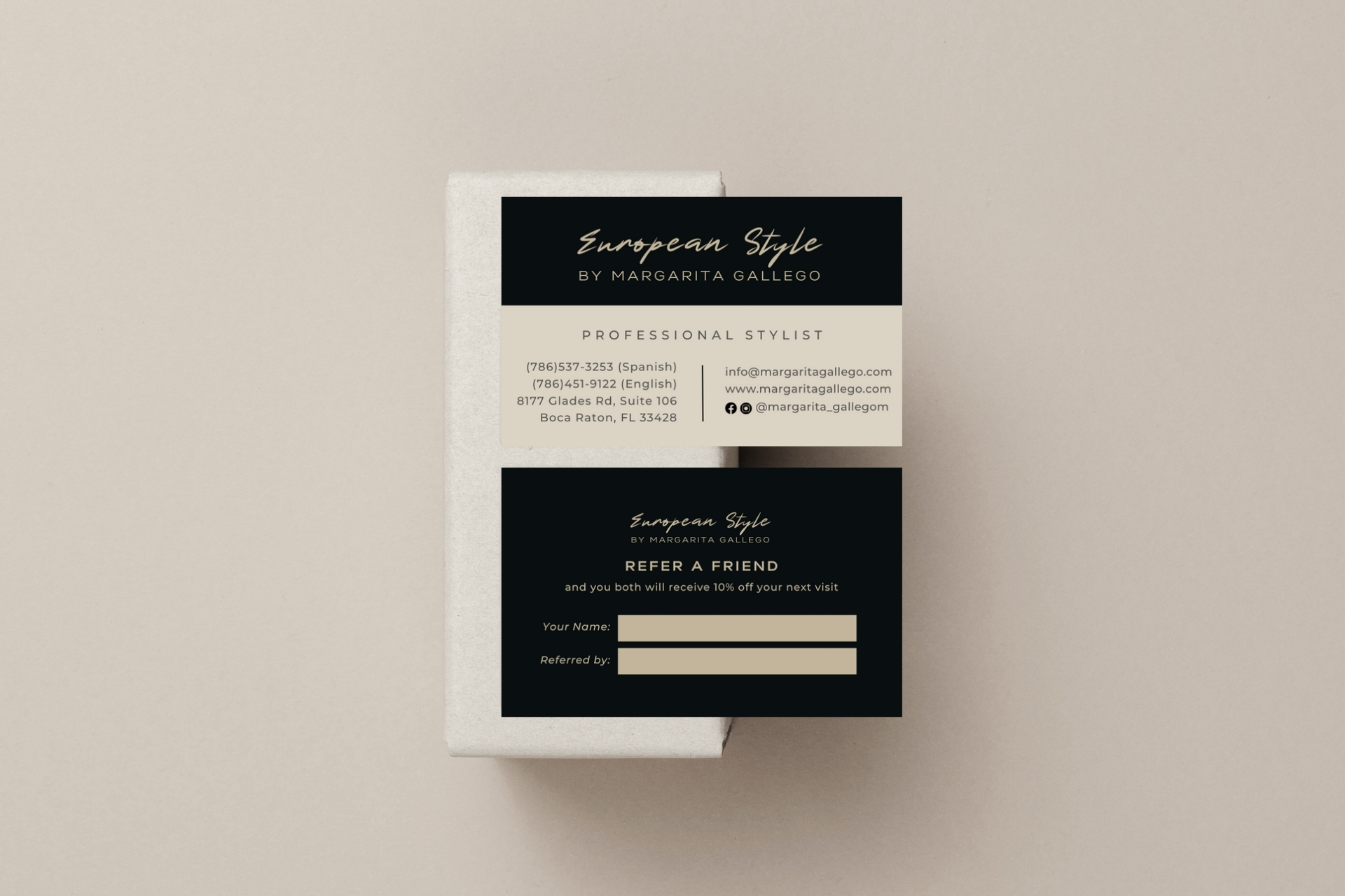 Margarita Gallego | Branding - Business Card