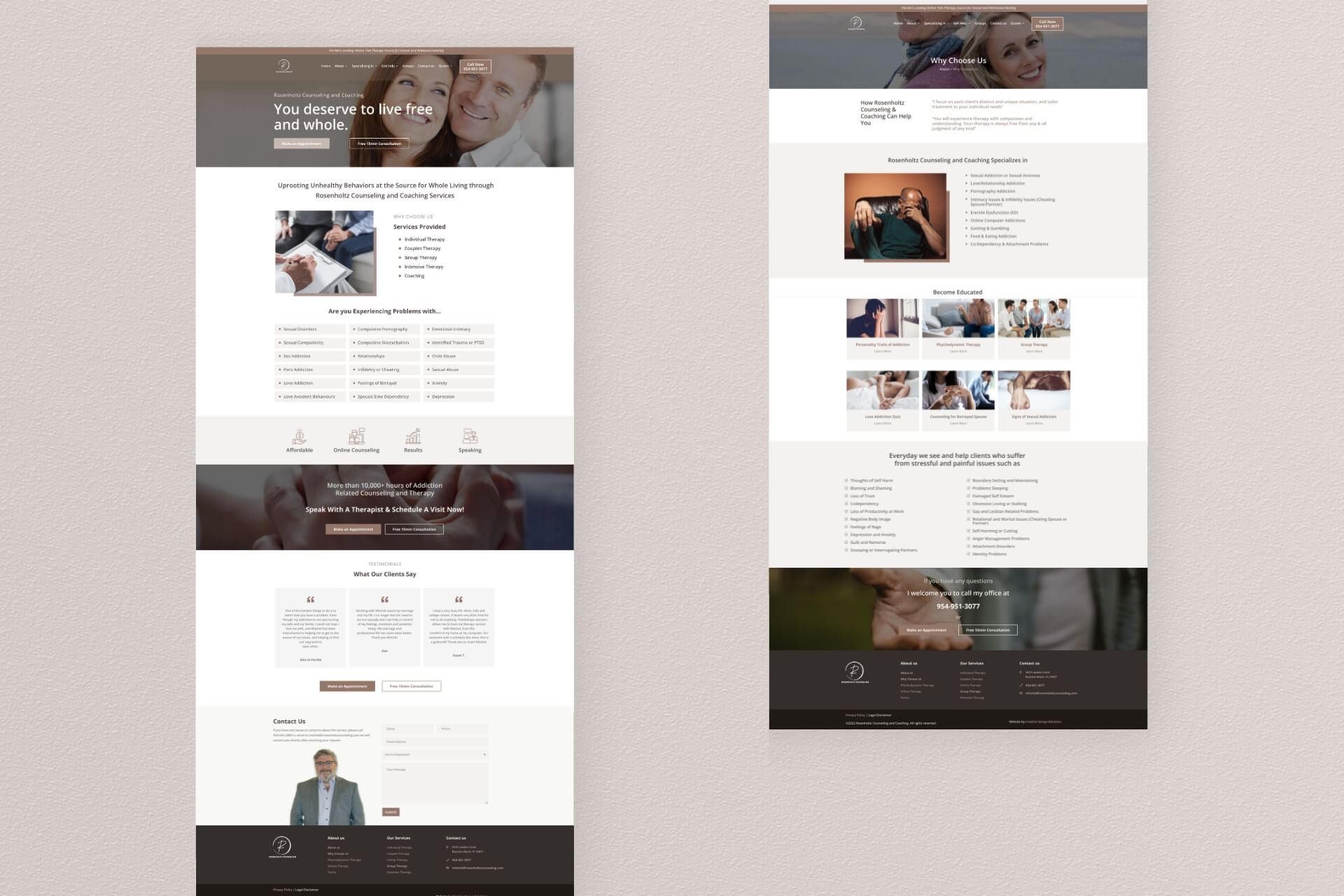 Rosaenholtz Counseling | Web Design